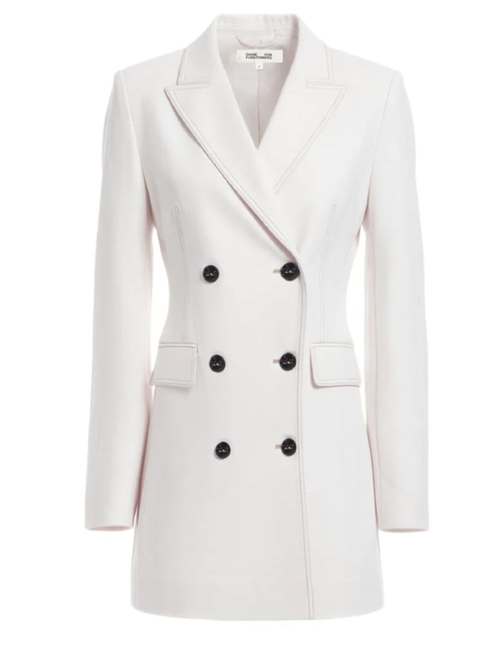 DVF Lilith Blazer Dress in Ivory - Picture 4 of 5